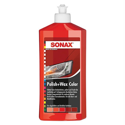پولیش و واکس همرنگ قرمز سوناکس مدل Sonax Polish & Wax Color
