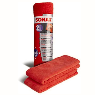 دستمال مایکروفایبر حوله ای دو عددی سوناکس مدل SONAX Microfiber Cloth Exterior